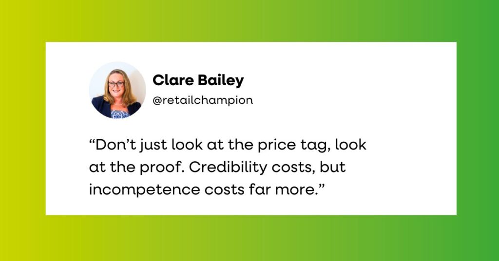 Clare Bailey Credibility Quote