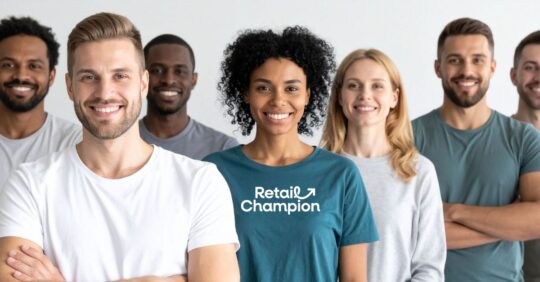 Retail team of people