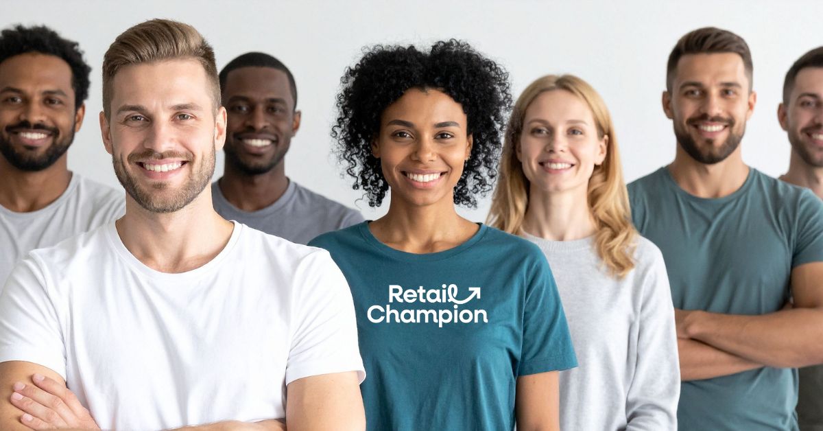 Retail team of people